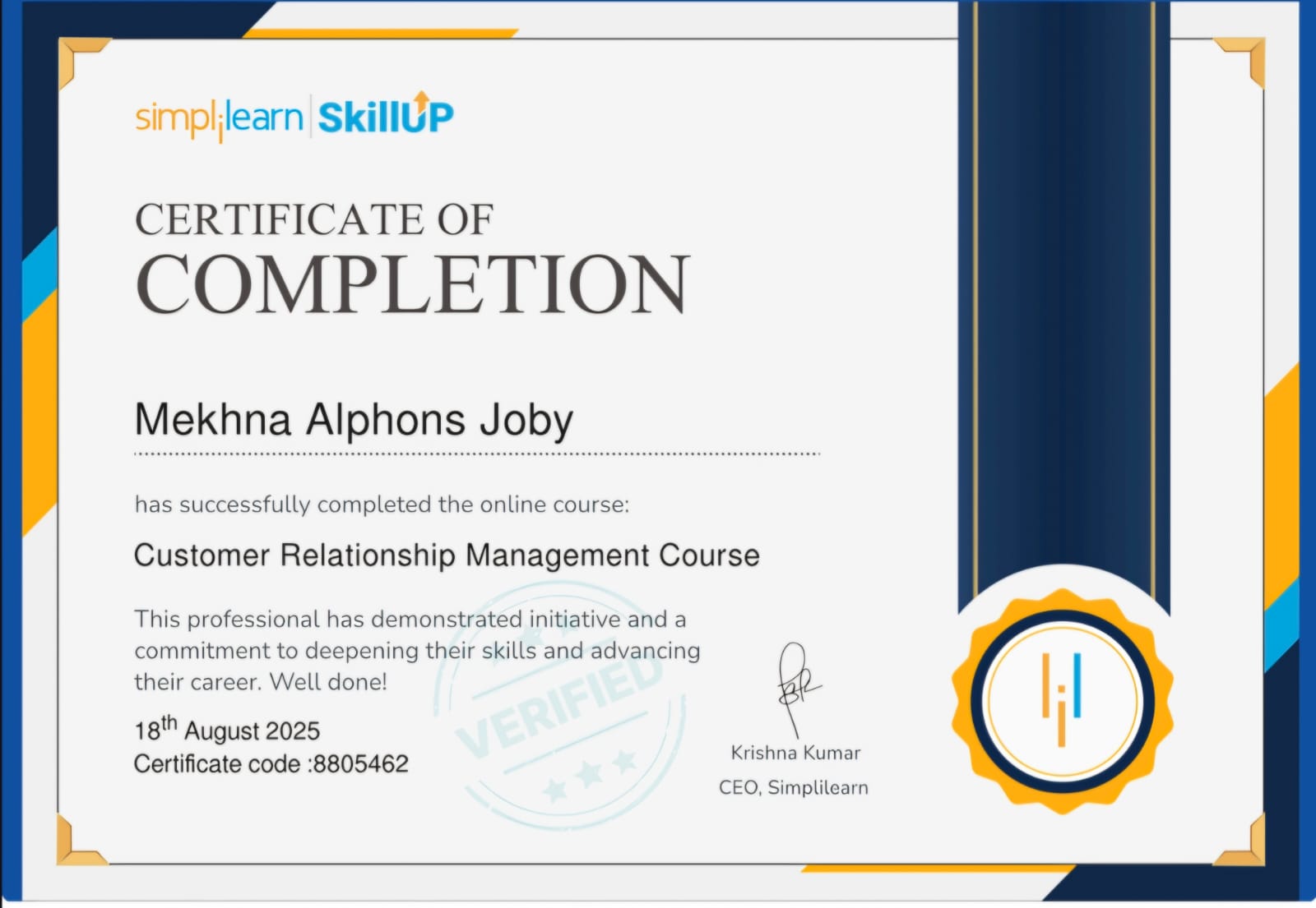 Customer Relationship Management Certificate