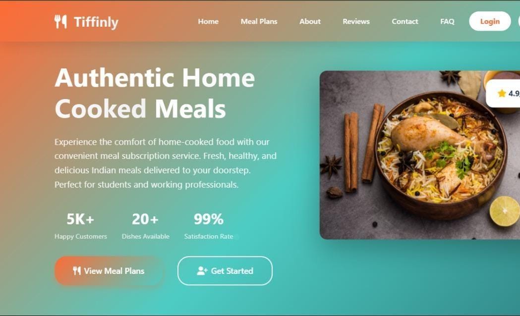 Tiffinly Homepage